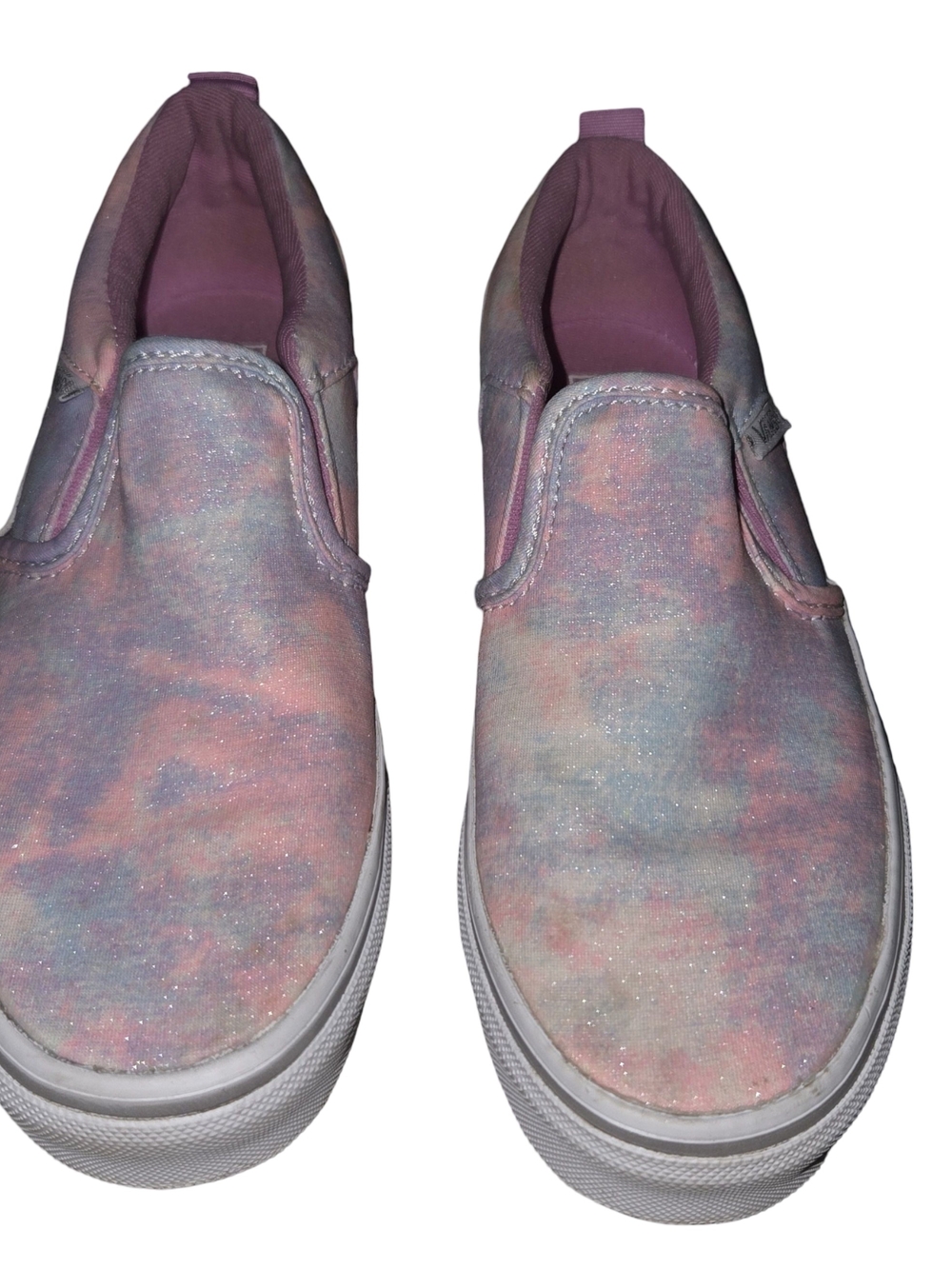 Vans Kids Slip-On Sneakers in Pink and Purple Tie-Dye